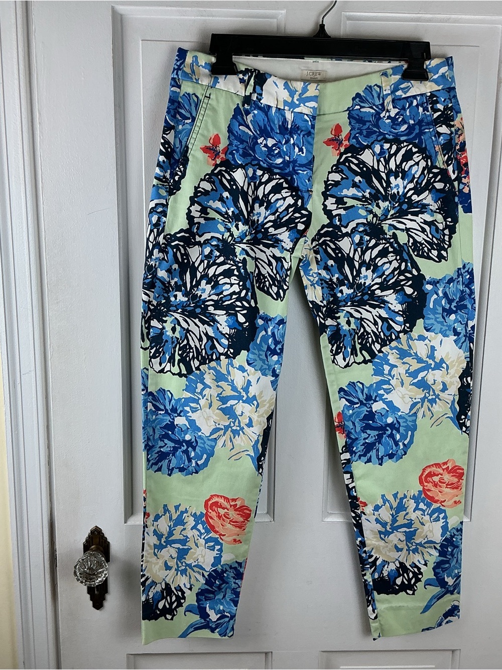 J. Crew Colorful Floral Printed skimmer pants 69412